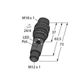 Photoelectric Sensor Retroreflective Sensor with Polarizing Filter   M18-3VPLPC-Q8