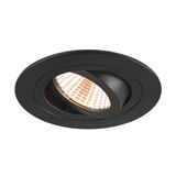 NEW TRIA® 75, recessed ceiling light, 2700K, 38°, IP 20, round, black
