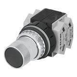 Push-button selector switch, black, 2-position, Cam 31