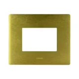 S44 ALUMINUM PLATE, GOLD COLOR - WITHOUT FINISHING FRAME - 3 MOD.