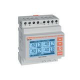 Modular LCD multimeter, non expandable, graphic 128x80 pixel LCD, RS485 port, auxiliary supply 100-240VAC/110-250VDC. Multilanguage: italian, english, french, spanish and portuguese
