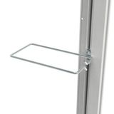 Set of ten steel cable rings to mount on height profile width 85mm depth 165mm