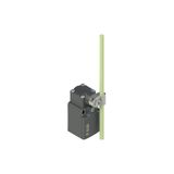 Position switch with adjustable glass-fibre rod lever