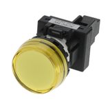 Indicator M22N flat etched, cap color yellow, LED yellow, LED voltage 200-240 VAC A2260120M