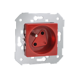 DATA single socket outlet with socket access element, red, 16A