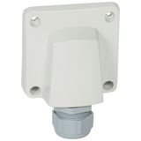 PLEXO 20-32A CABLE OUTLET WITH CABLE GRIP - GREY/WHITE - FLUSH