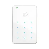 NUMERIC KEYPAD FOR ACCESS CONTROL, RGB BACKLIT TOUCH DISPLAY. INTEGR. MIFARE READER INST. PROTECTED FROM OUTSIDE. WHITE COLOR.