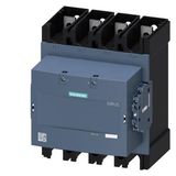 Contactor, AC-1, 500 A/400 V/40 °C, S12, 4-pole, 48-130 V AC/DC, 2 NO+2 NC