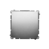 Single switch, (module), 16AX, Screw, satin, metallized