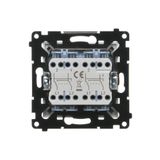 Double roller blindpush button 1-0-2, (module), Simon 24, IP20, 10A, graphite mat