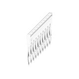 Cross-connector (terminal), Plugged, white, 24 A, Number of poles: 10, Pitch in mm (P): 5.10, Insulated: Yes, Width: 48.7 mm