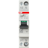 Residual current circuit breaker 1P+N, C Char, 10A, 100ma, 6ka