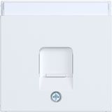 KeyStone 1-v central plate, dust shield, text field, A.x/C.x matte white