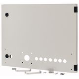 XMW1806CDV-NZM-0 Opening metal front plate for drawer, NZM, ventilated, H=450mm, IP31, grey