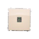 RJ11 single telephone socket, (module), beige