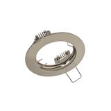 Spot luminaire housing PORTO, IP20, round, stainless steel