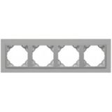 FOUR-GANG FRAME ALUMINIUM/ALUMINIUM