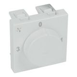 Fan controller Arteor - AC speed control - 4 positions - 2 modules - soft alu