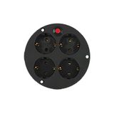 GDPSN - Extension cord socket  SCHUCO 4x220V+ thermal switch