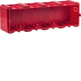 Wall box 4gang for flush-mounted installation, R.8, red