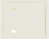 Centre plate for pullcord push-button, lens, arsys, white glossy