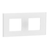 Unica Deco Signature - Trim plate - Snow white - 2P green horiz