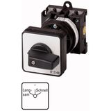 T0-2-15435/Z Changeover switches, T0, 20 A, rear mounting, 2 contact unit(s), Contacts: 4, With spring-return from HAND, 45 °, momentary/maintained, With 0 (Off) p