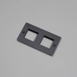 2G WALL PLATE / HORIZONTAL / NO INFILLS / WITHOUT LOGO / SMOKED BRONZE