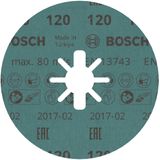 X-LOCK Fibre Disc, 125mm, G120, star hole, R780 Best for Metal + Inox