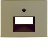 Center RJ-datacont.ds. 2-v with 45° output, birch Arsys, aluminum (bronze)