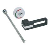 Standard front offset rotary control (black) with available depth for DSX for installation on plate