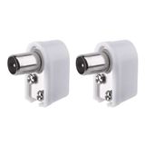 IEC Aerial Connector male, push type, angle