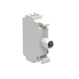 LED integrated lamp-holder, steady light Ø22mm Platinum series, spring-clamp termination, 85...140VAC. Blue