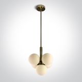 BRUSHED BRASS PENDANT 5x9W G9 100-240v