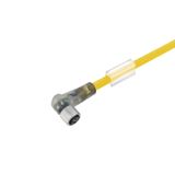 Sensor/actuator line, One end without connector, M8, Number of poles : 3, 10 m, Socket, angled, Shielded: No, LED: Yes, Sheath material: PUR, Halogen: No