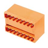 PCB plug-in connector, male header, closed side, THT solder connection, 5.08 mm, Number of poles: 24, 90°, Solder pin length (l): 3.2 mm, tinned, orange, Box