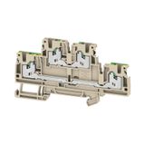Multi-tier modular terminal, SNAP IN, dark beige, 2.5 mm², 800 V, Numb