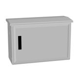 MAXIPOL + Rain roof, bottom closed, 1 door H500 W750 D312mm