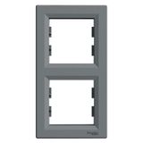 Asfora-vertical 2-gang frame-steel