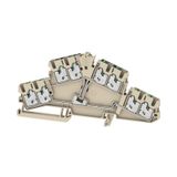 Multi-tier modular terminal, SNAP IN, dark beige, 2.5 mm², 800 V, Numb