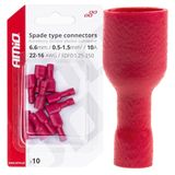 Spade type connectors  6.6mm 0.5-1.5mm2 10A 10 pcs