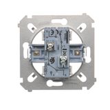 Electronic roller blind switch/push button, 6A, matt aluminum