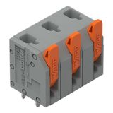 2601-3303 PCB terminal block; lever; 1.5 mm²; Pin spacing 7.5 mm; 3-pole; Push-in CAGE CLAMP®; 1,50 mm²; gray