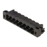 PCB plug-in connector, male header, Solder flange, THT/THR solder connection, 5.08 mm, Number of poles: 11, 90°, Solder pin length (l): 1.5 mm, tinned, black, Tape