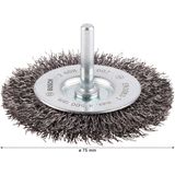Wire Wheel Crimped 75x0.3 mm Steel