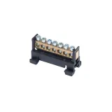 Terminal strip for rail TS 35 phase L 7 black