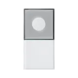 Push-button with illuminated indicator light, Whitek Series, matt white color - 1P NO 10A 250V - transparent diffuser - supplied with customization labels - 1 module