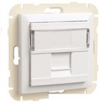 COV RING W/SING SUPPORT F/RJ45 CONNECT GRAY