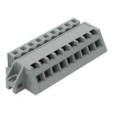 1-conductor female connector, angled CAGE CLAMP® 2.5 mm² gray
