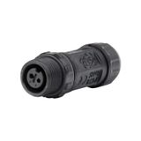 Socket without M12 nut, 2-pin, IP67, soldering